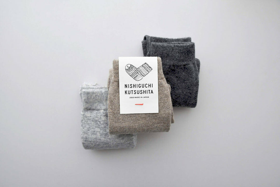NISHIGUCHI KUTSUSHITA 羊絨羊毛襪