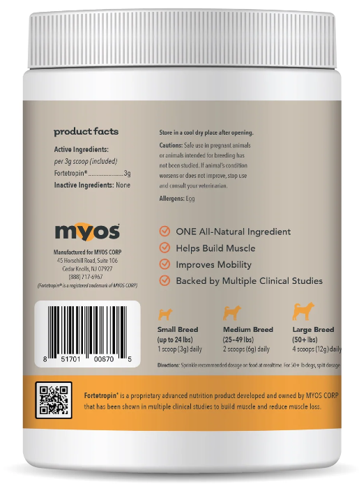 MYOS Canine Muscle Formula 360g