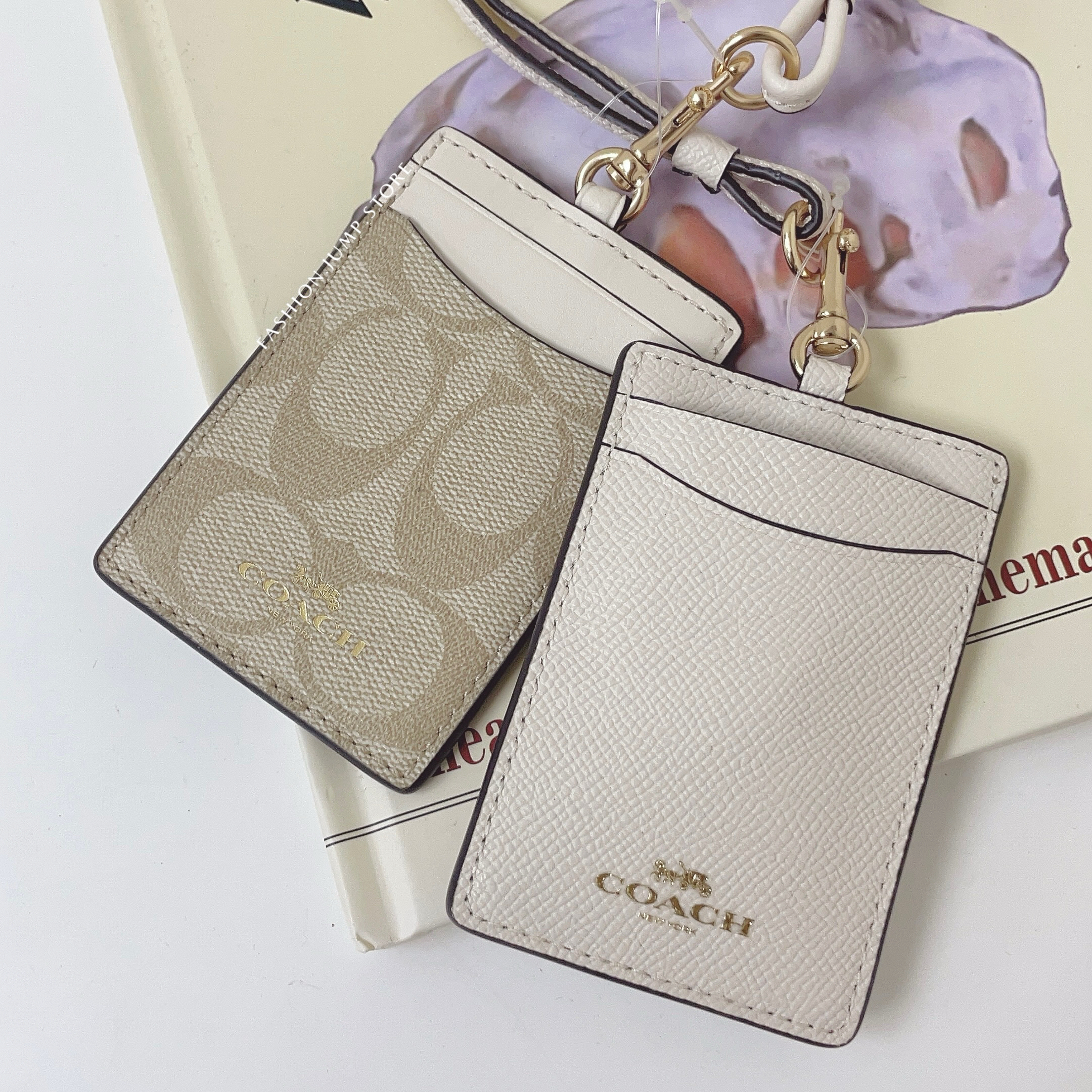 （現貨）COACH  皮革 掛式 證件夾 票卡夾 卡夾 2色