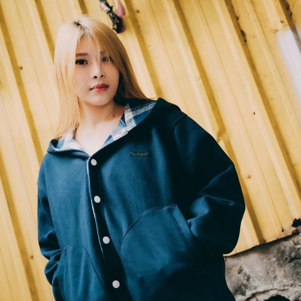 XCTRL 方標格紋休閒外套-藍