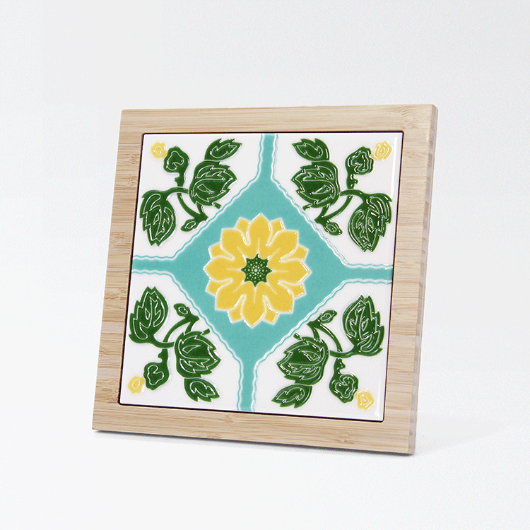 臺灣花磚竹鍋墊｜堅持花磚