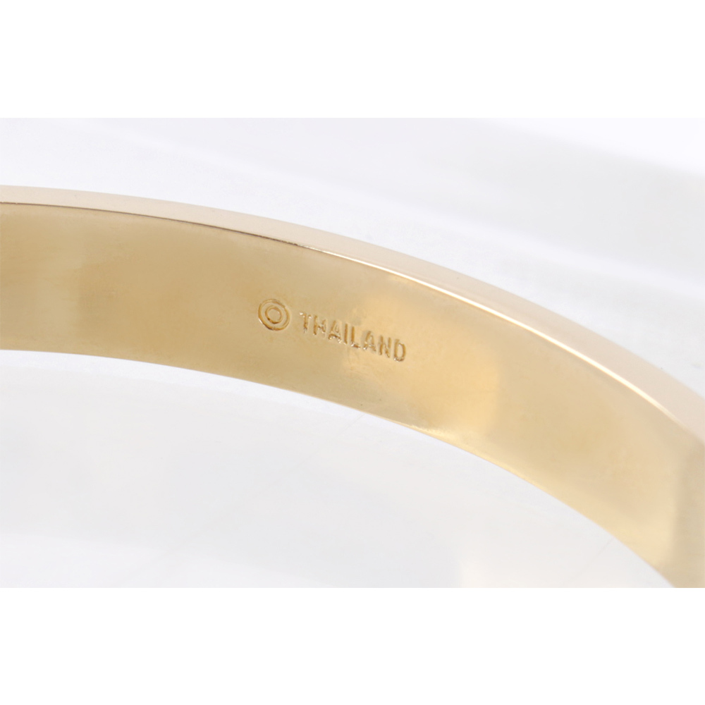 【COACH】CC Logo 琺瑯及玻璃水鑽不可調手環(金色/黑色) CI904 GDBK