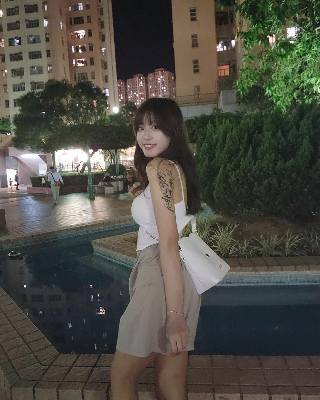 花型配飾水桶包