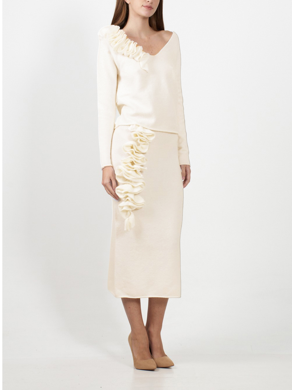 LIVIANA CONTI 滾邊長窄裙