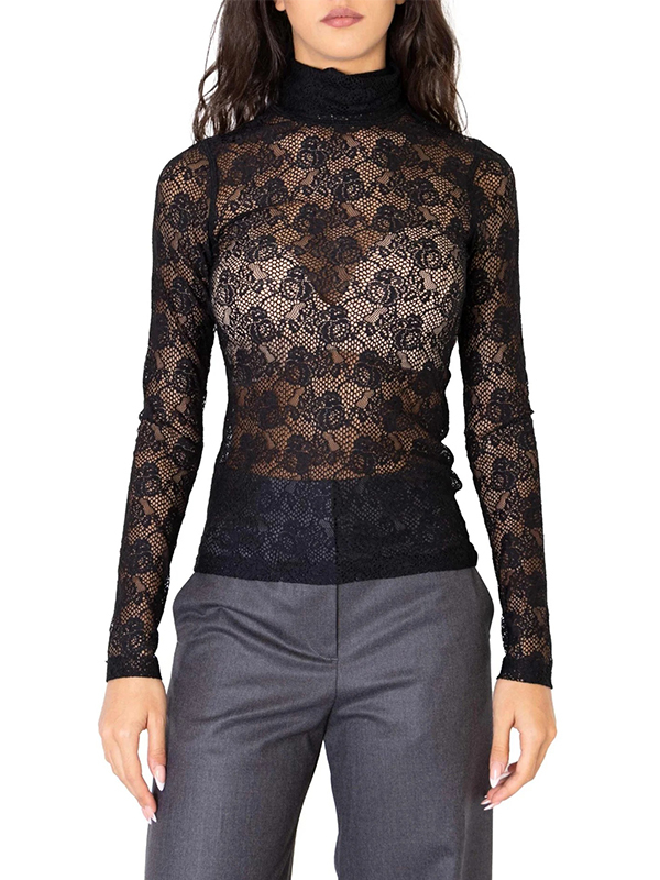 LIVIANA CONTI 蕾絲高領上衣