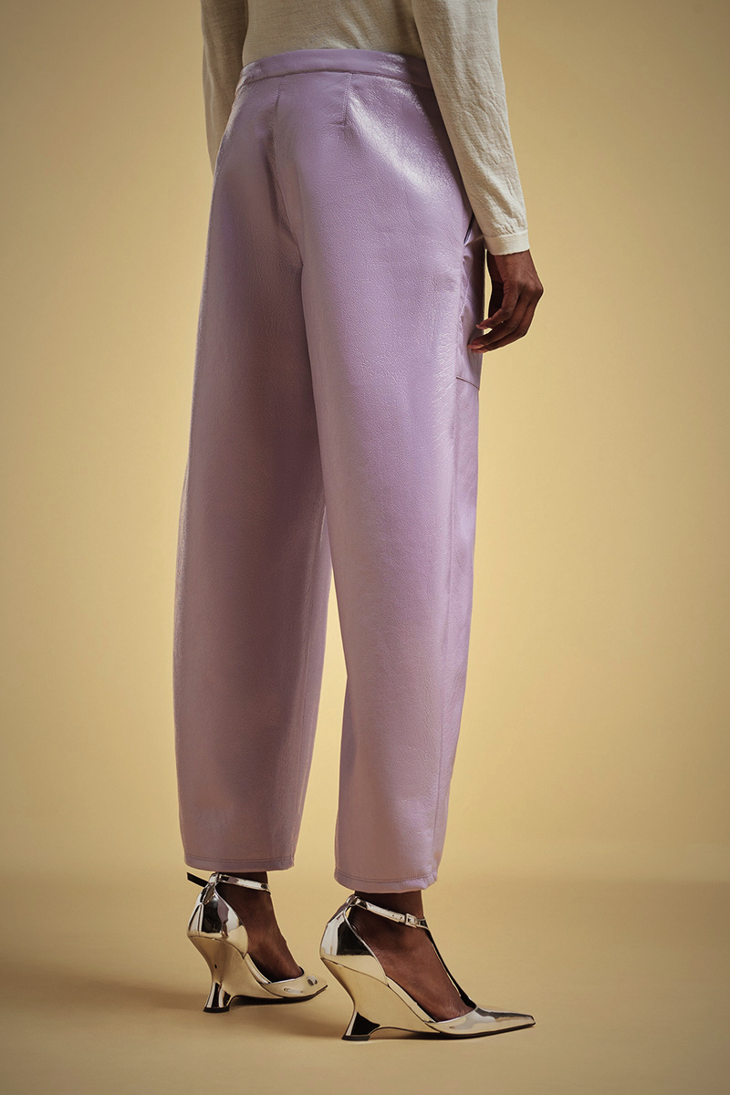 LIVIANA CONTI 雙口袋休閒皮褲