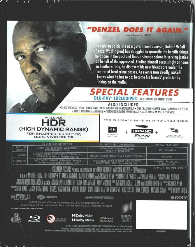 Equalizer 3 (UHD+Blu-ray) (2023) 2-Disc