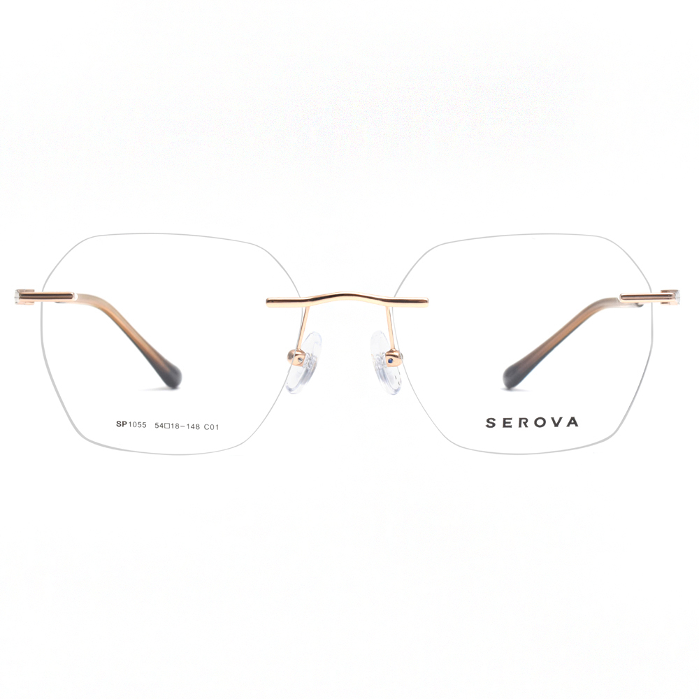 【SEROVA】SP1055 (五色) 輕盈鈦系列 舒適無框光學眼鏡 #張藝興配戴款