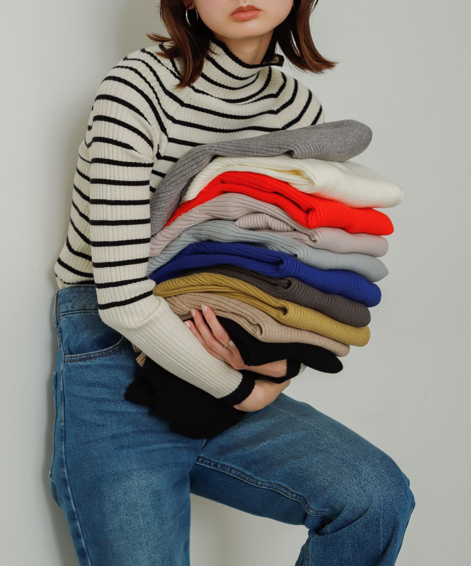 現貨┃SENSE OF PLACE 柔軟 高領 針織 上衣 內搭 多色