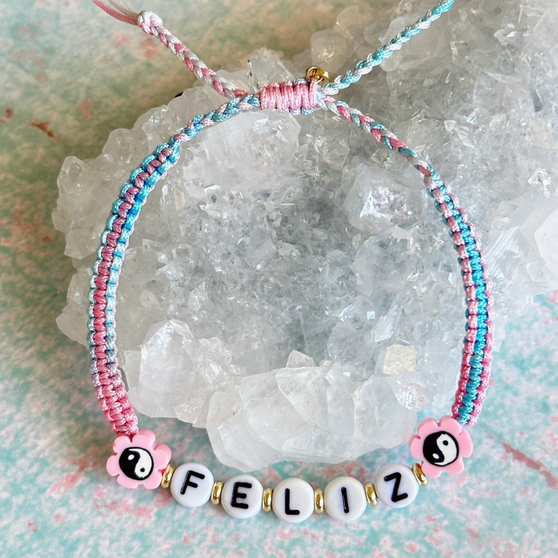 Feliz Charm ｜客製款/太極小花編織手環