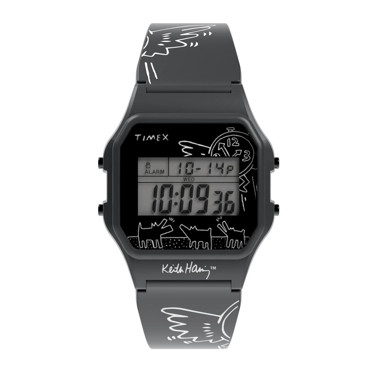 Timex T80 x Keith Haring 34mm Resin Strap Watch TW2W25500