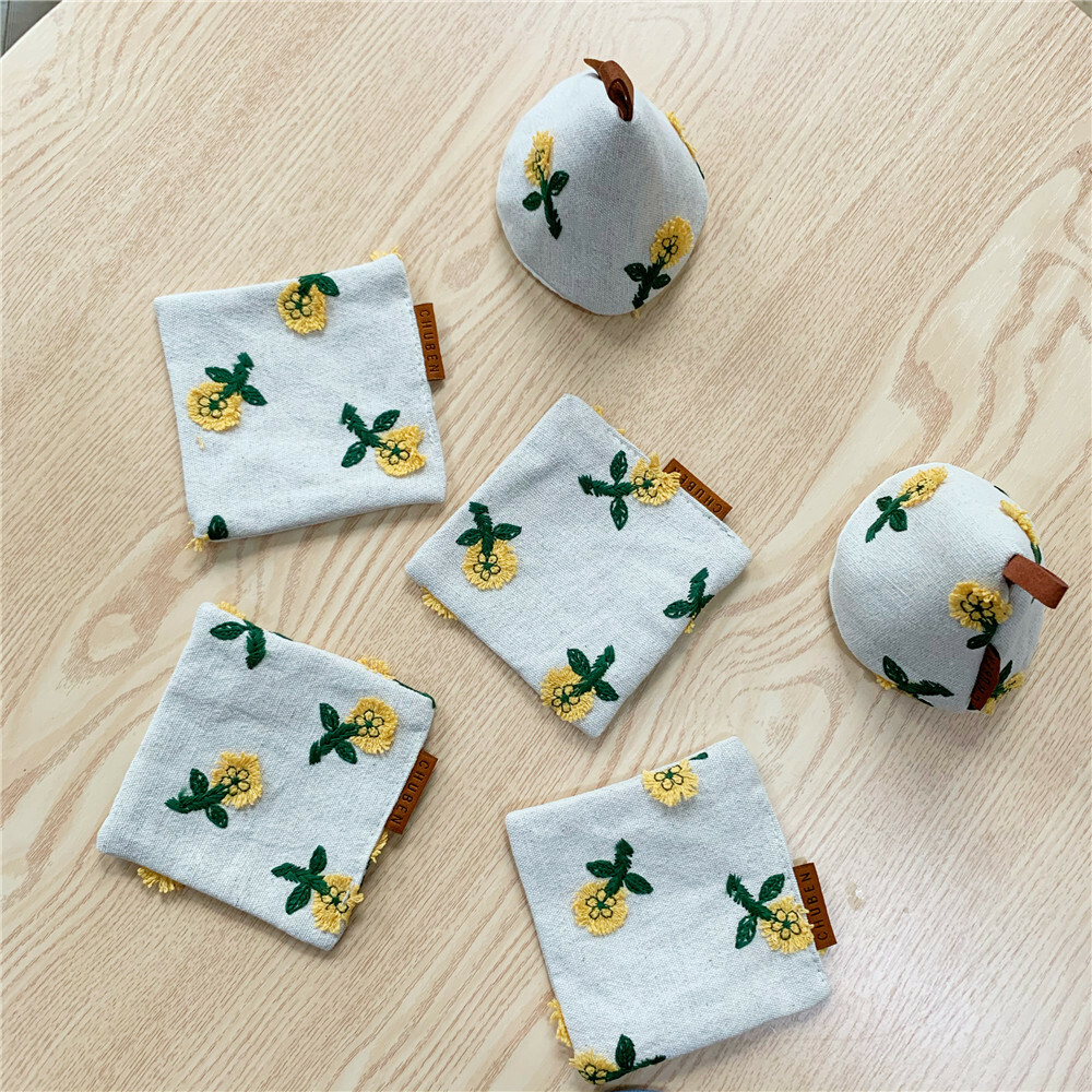 《3390》日式立體小花造型杯墊/防燙鍋蓋帽