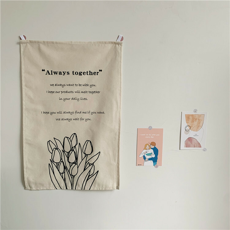 《3391》韓風鬱金香裝飾背景掛布