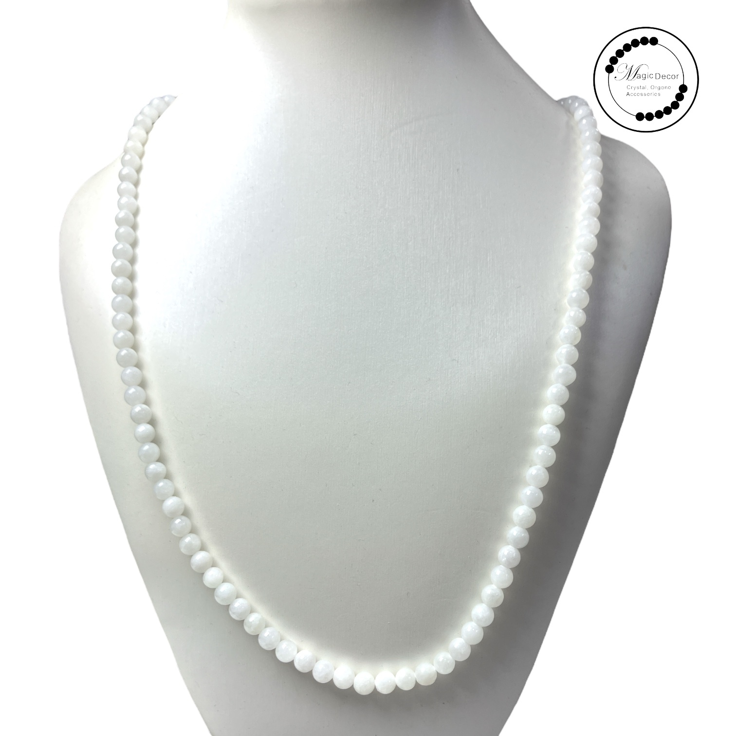 250217-D34  5mm+羊脂白玉頸鏈