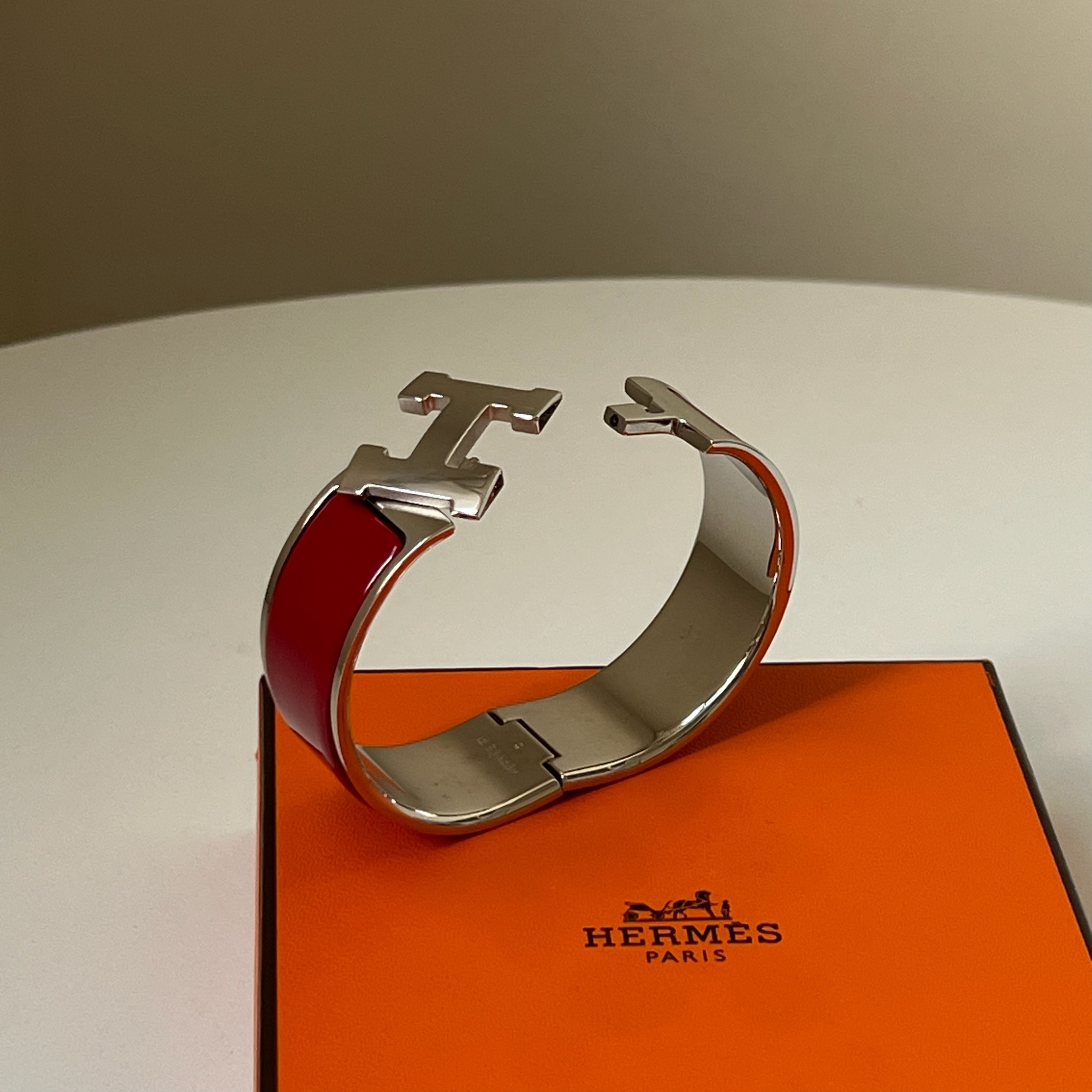 HERMES red bracelet