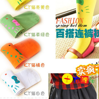 可愛兒童褲襪(3-6歲)M白色【十方】134037