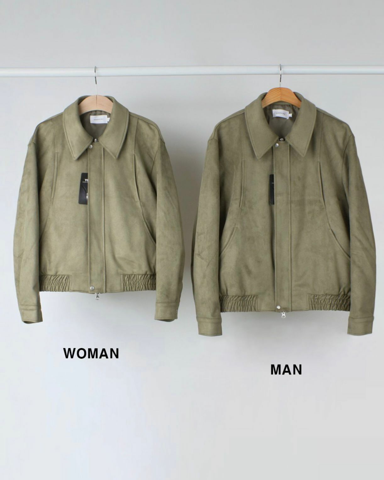 反領拉鍊猄皮褸 MARSPEOPLE-001JK