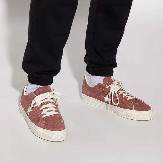 CONVERSE ONE STAR 酒紅 砂紅 翻毛皮（A06890C）