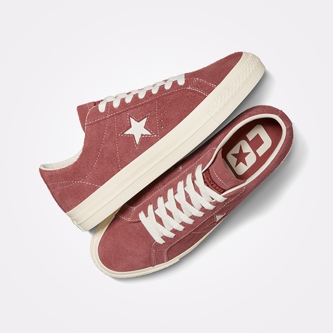 CONVERSE ONE STAR 酒紅 砂紅 翻毛皮（A06890C）