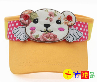 韓版夏季立體大臉貓空頂兒童帽子【十方】134028