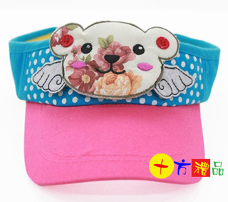 韓版夏季立體大臉貓空頂兒童帽子【十方】134027