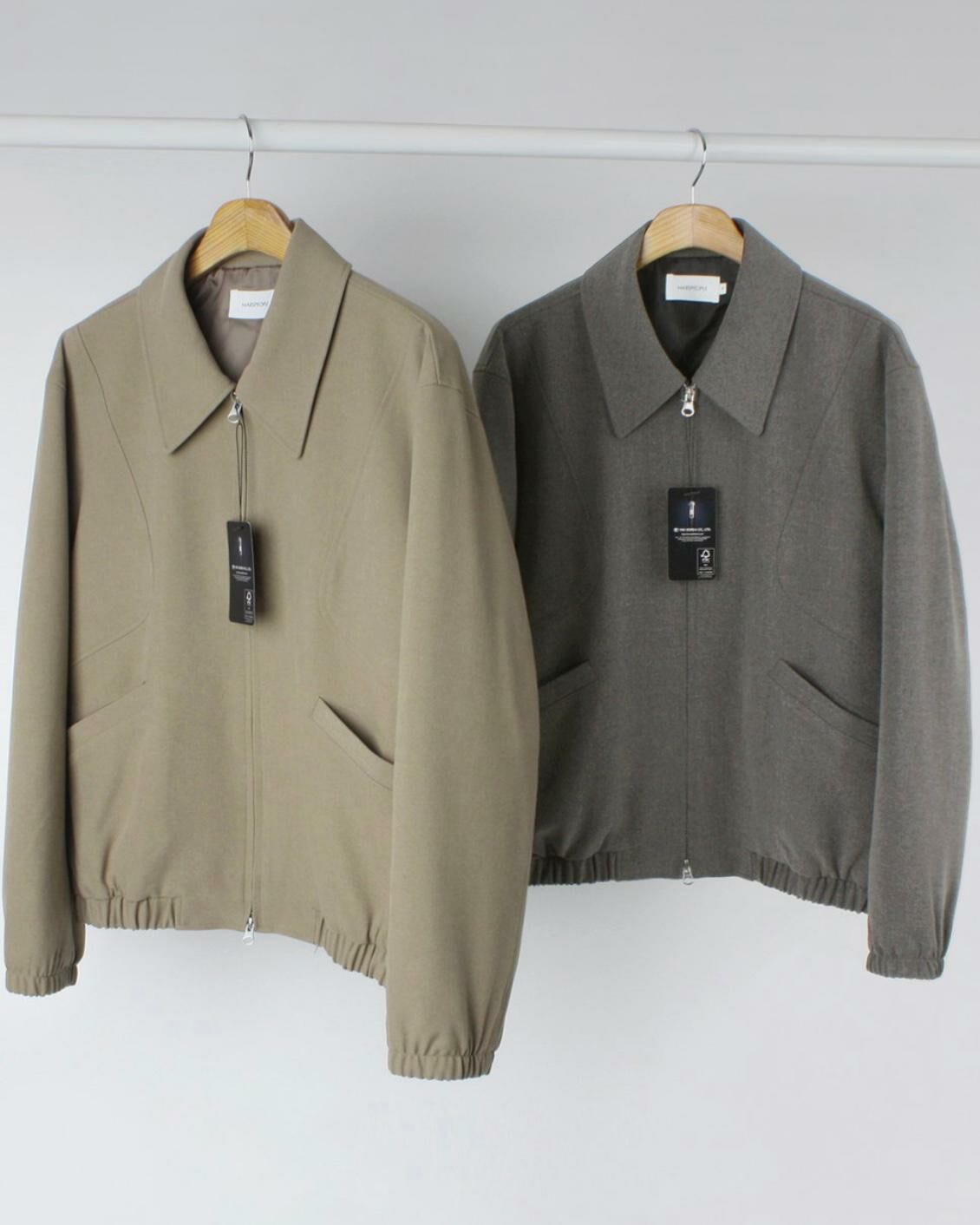 淨色反領拉鍊外套 MARSPEOPLE-005JK