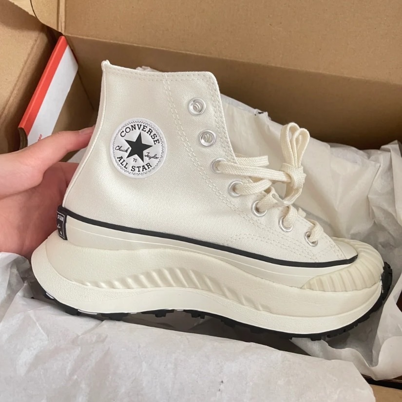 CONVERSE CHUCK 70 AT-CX 厚底夾心白 奶油白 增高（A01682C）