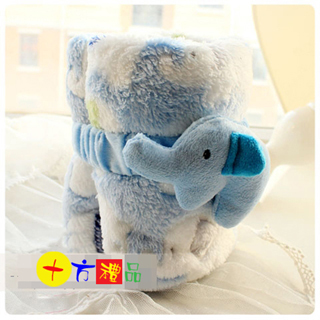  可愛象象卷毯空調毯/午睡枕兒童毯【十方】134019