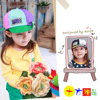 可愛寶寶拼色翻邊帽【十方】133737