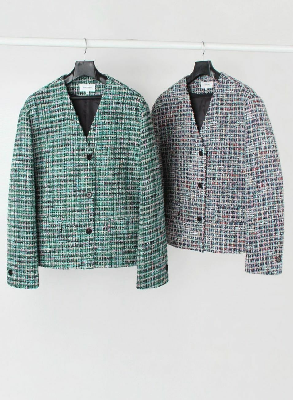 V領格仔開胸外套 MARSPEOPLE-008JK