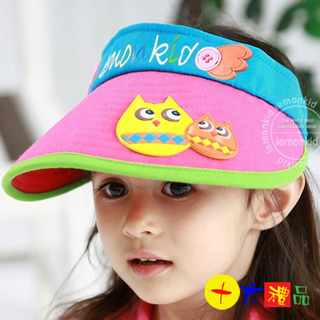 新款空頂貓頭鷹遮陽帽(粉紅)【十方】133731