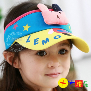  韓版夏季立體小兔空頂兒童帽【十方】133719