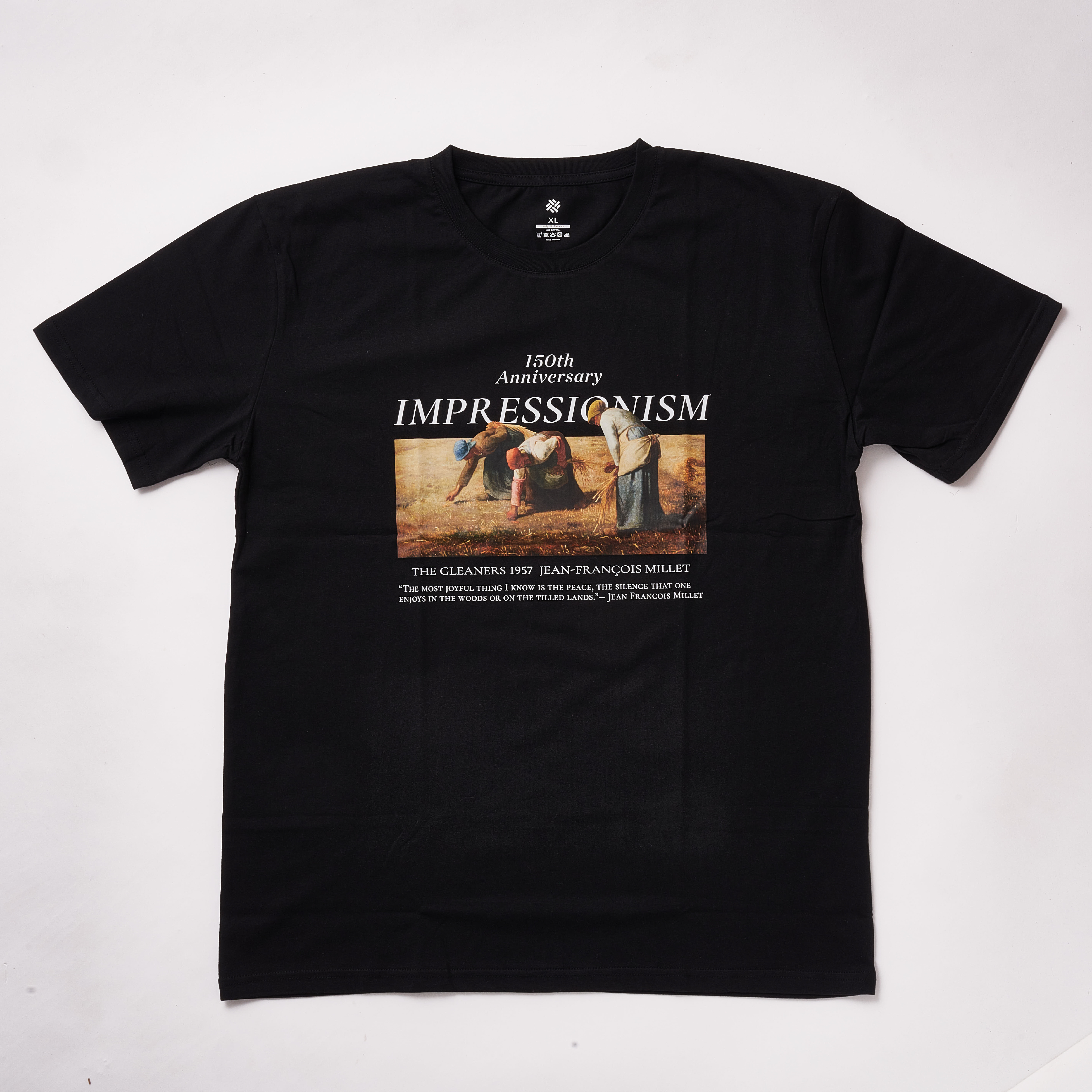 藝術T恤｜米勒《拾穗》黑