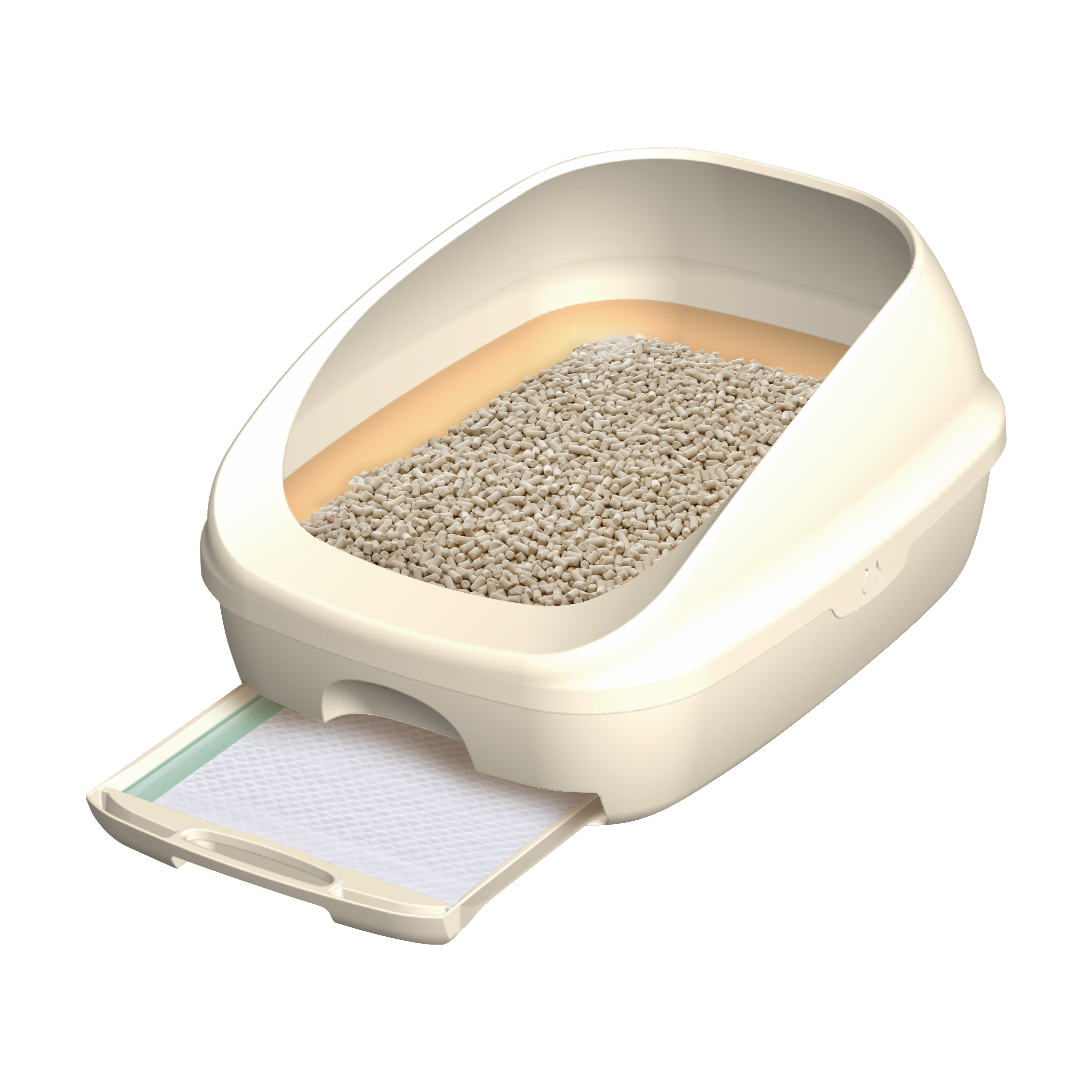 Unicharm Deo Toilet Half Cover Cat Litter Box (Natural Ivory)