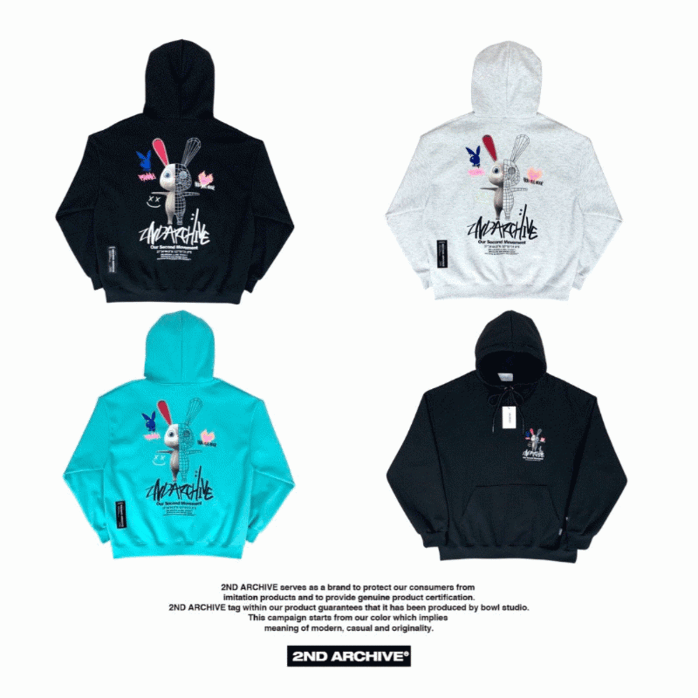 🇰🇷韓國直送🇰🇷 2ND ARCHIVE Half Rabbit Hoodie