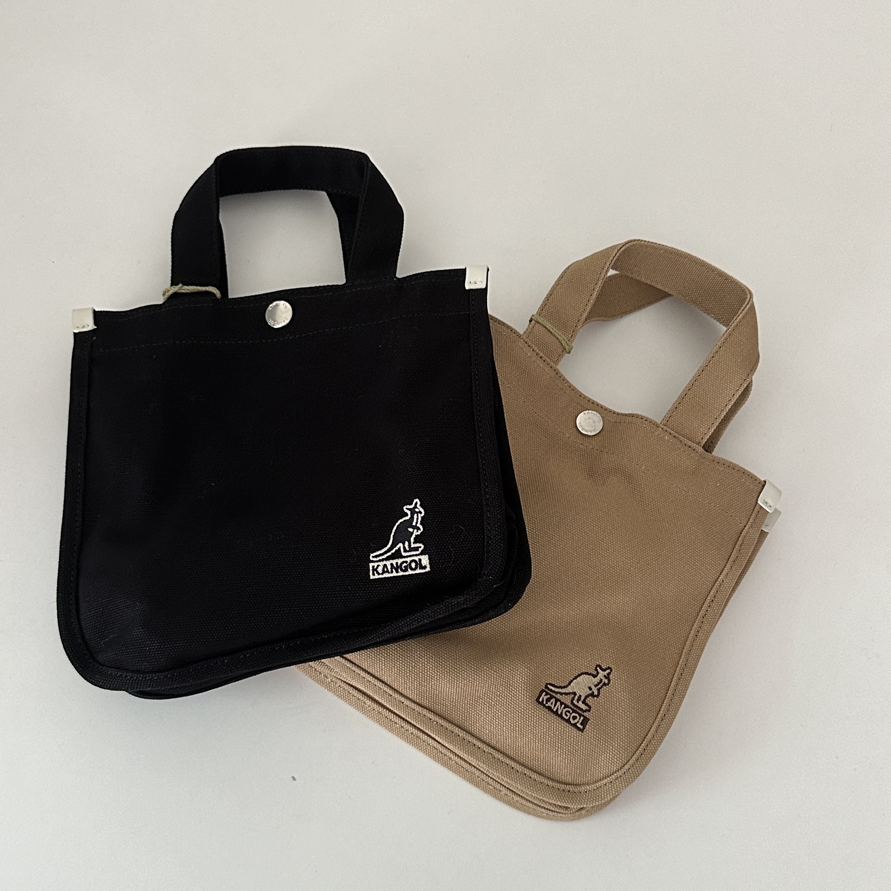 #現貨供應 KANGOL 帆布手提小方包
