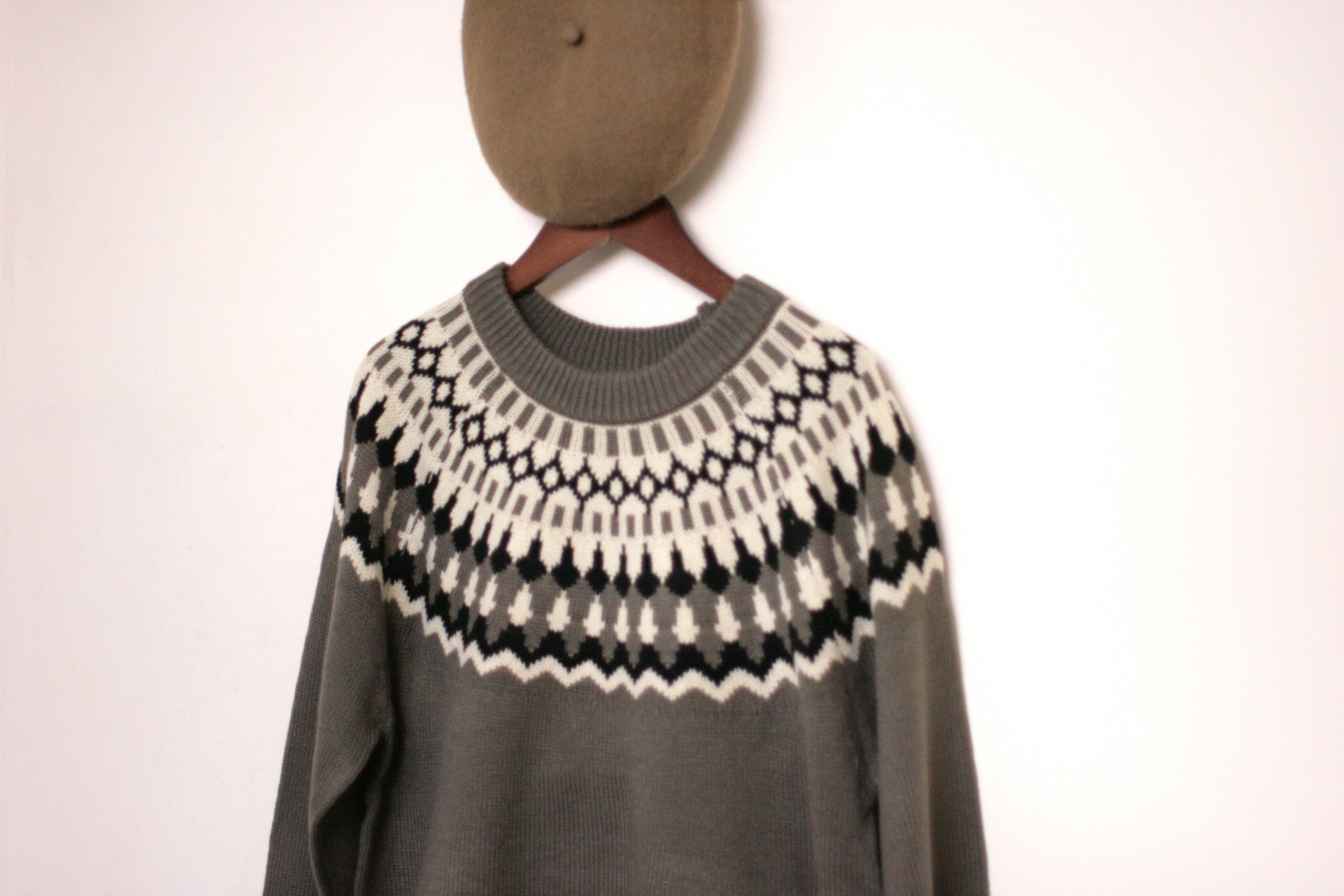 北歐風Fair Isle圖案針織套頭衫【日本直送】