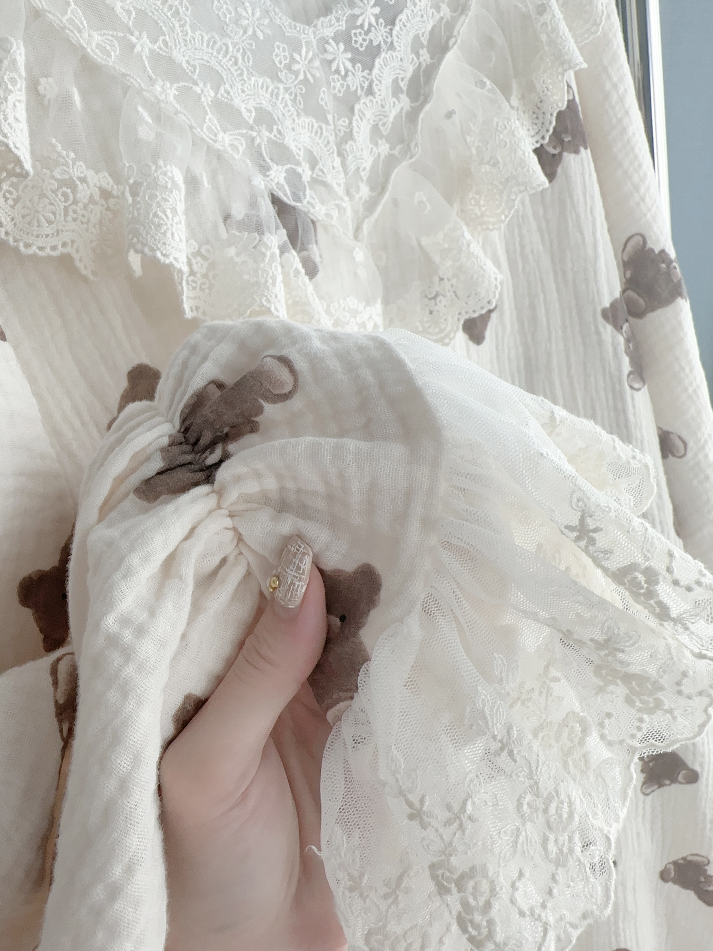 *MADE BY BJ2 SERIES* TEDDY BEAR LACIE SLEEP DRESS