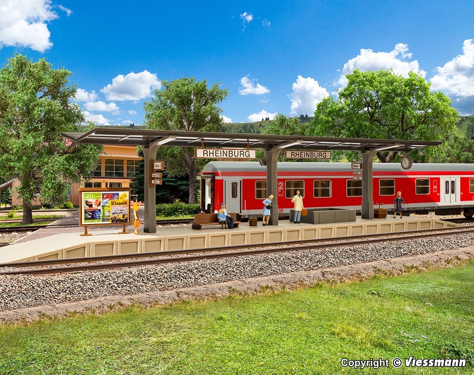 Vollmer 43535 HO scale, Platform Rheinburg