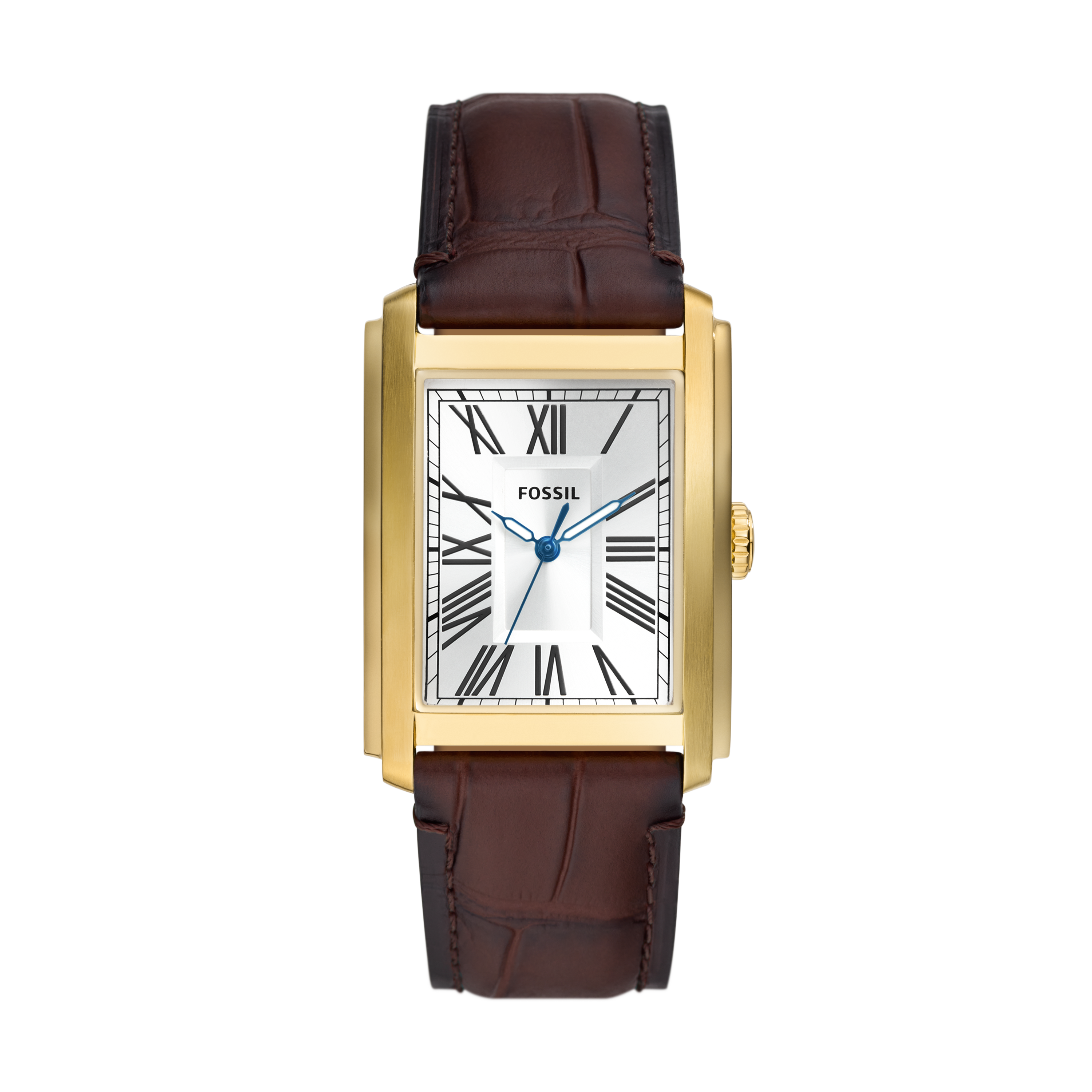 Carraway 雅仕知性羅馬數字手錶 棕色真皮錶帶 30MM FS6011