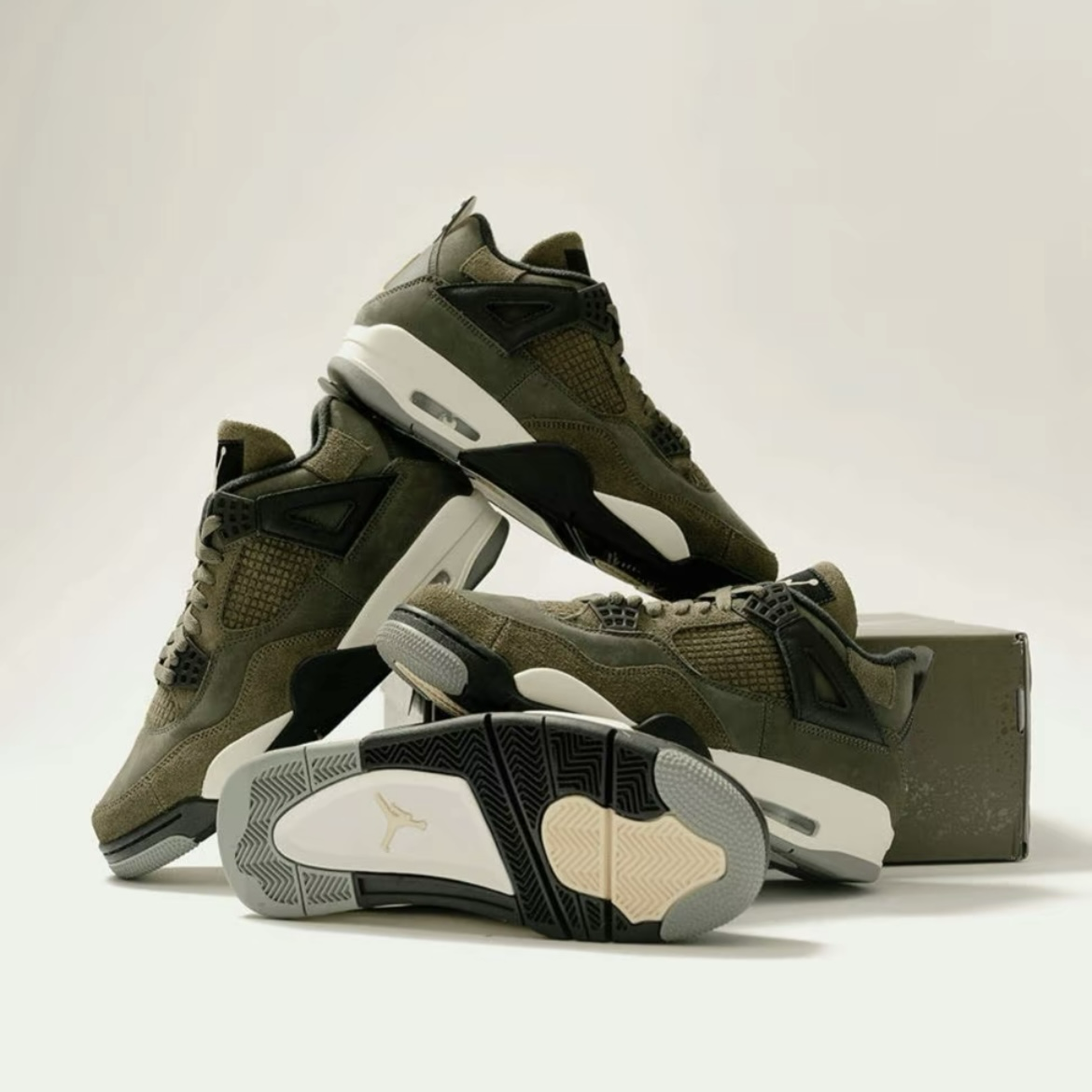 Nike Air Jordan 4 Craft 'Olive' 軍綠 橄欖綠 麂皮 中筒