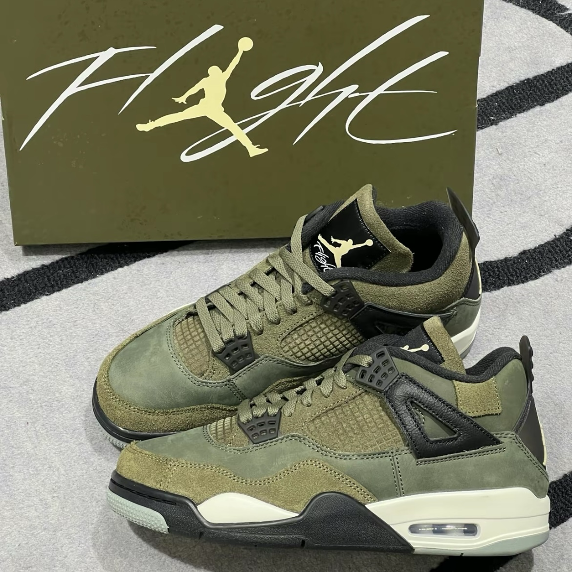 Nike Air Jordan 4 Craft 'Olive' 軍綠 橄欖綠 麂皮 中筒