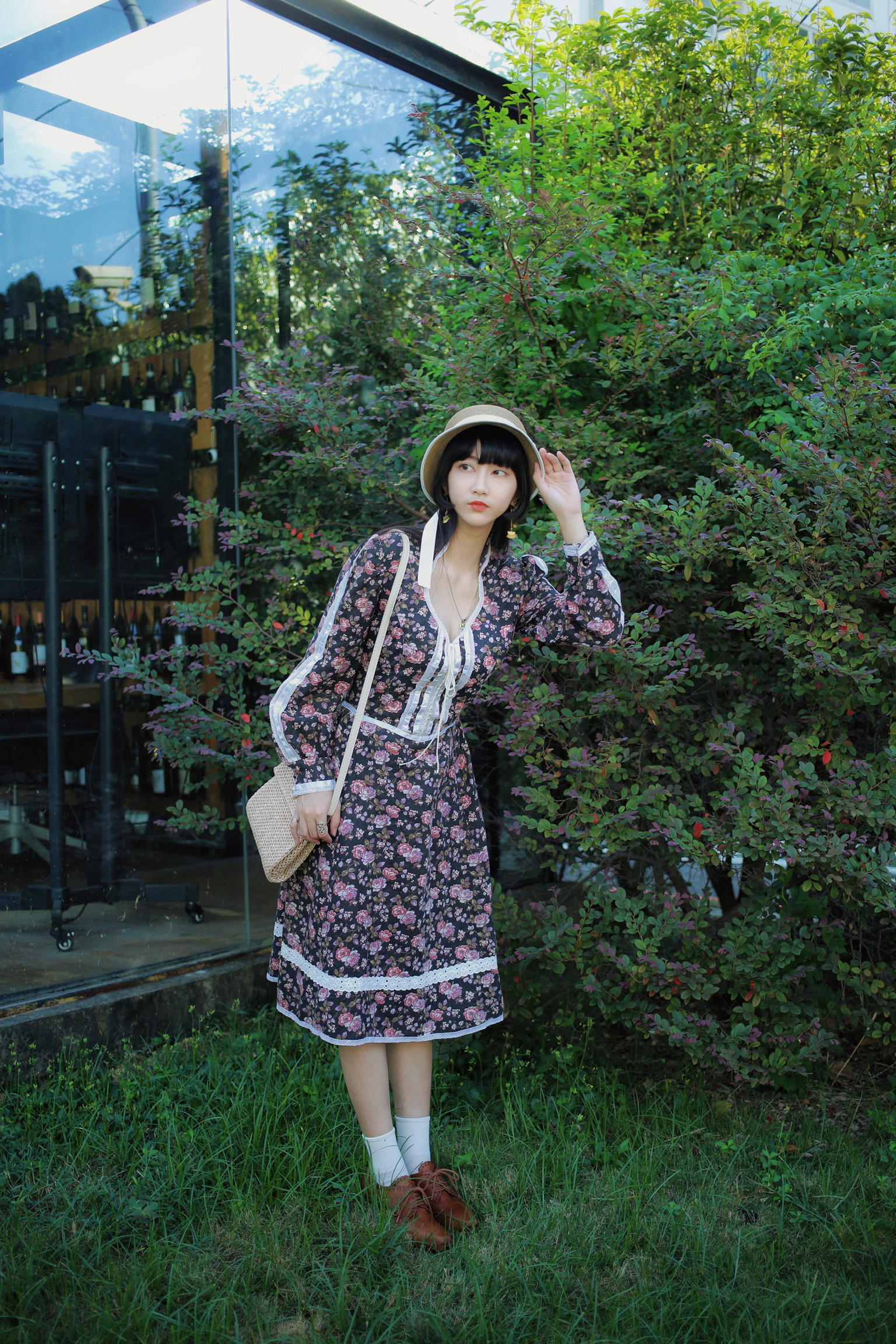 Vintage Dresses /古著70年代Gunne Sax Style皇后領草原風洋裝