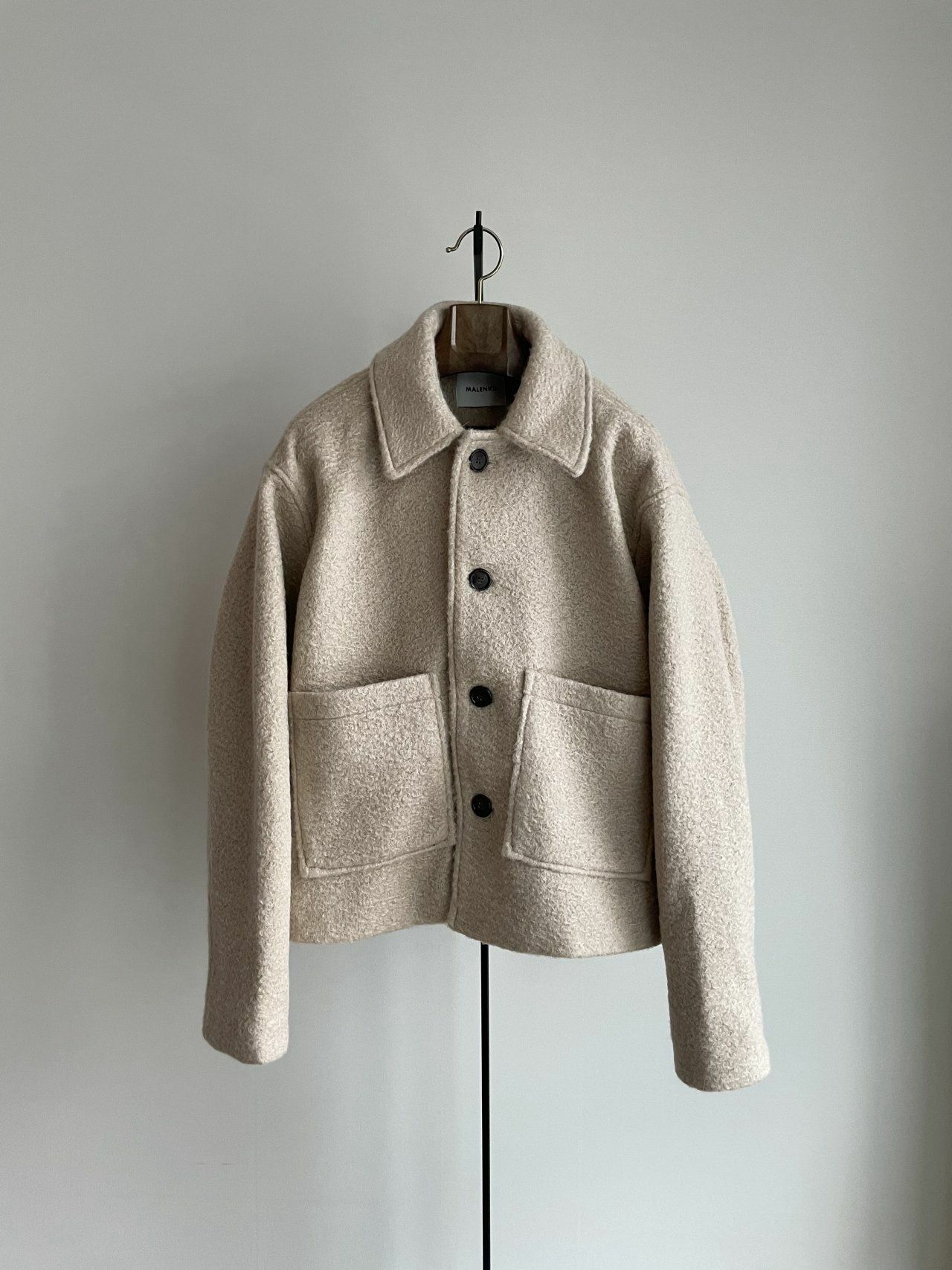 淨色反領開胸外套 MALENKII-044JK