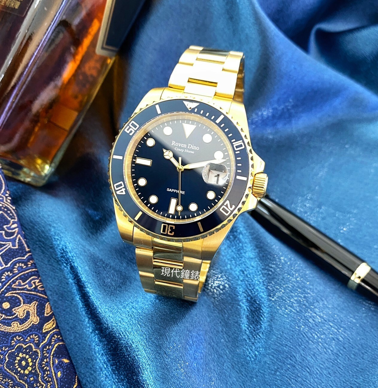 【Roven Dino】RD6089G-338BU 41.5mm Modern Watch