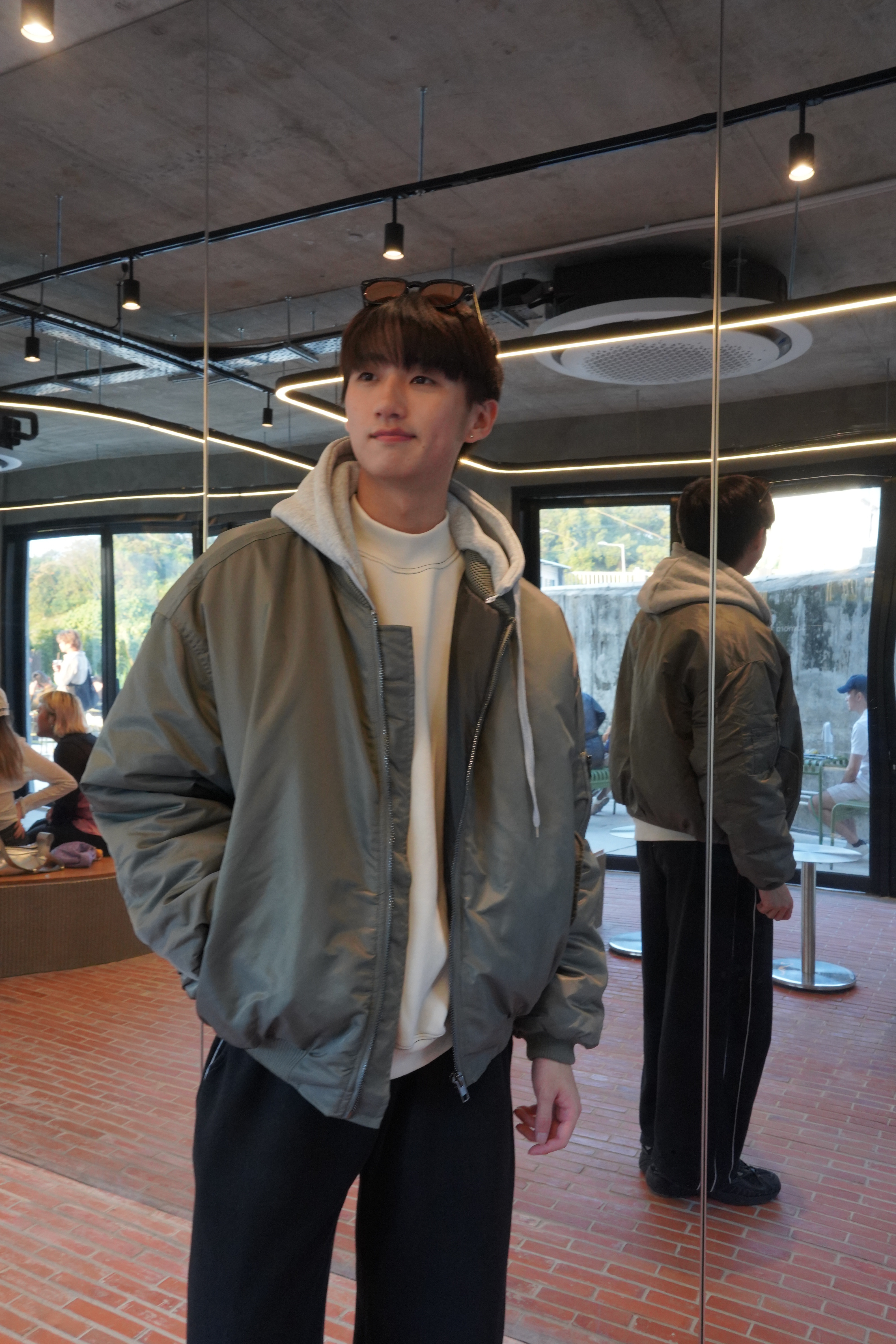 [UNISEX] Standing 連帽飛機外套