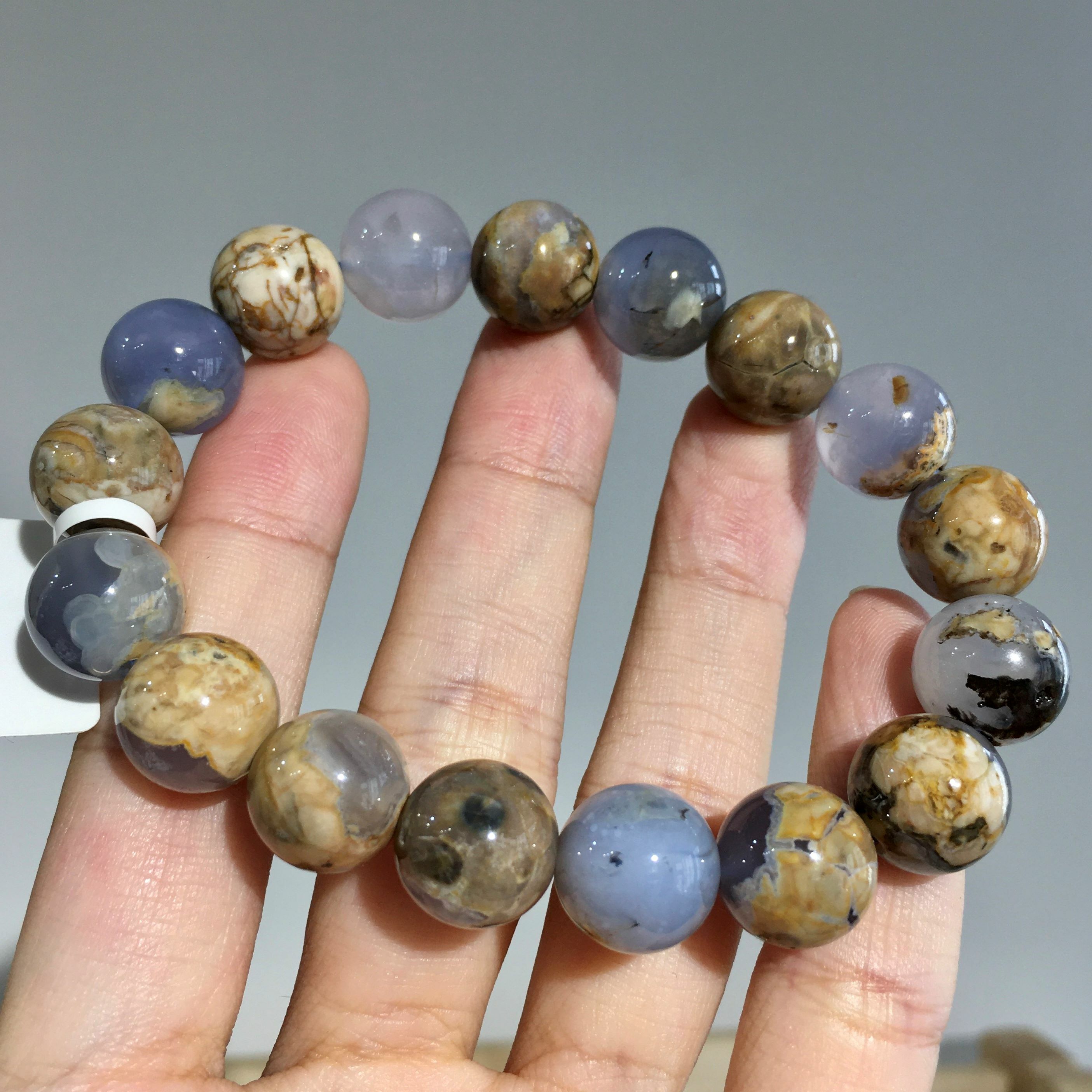 藍瑪瑙手串 77051 12mm