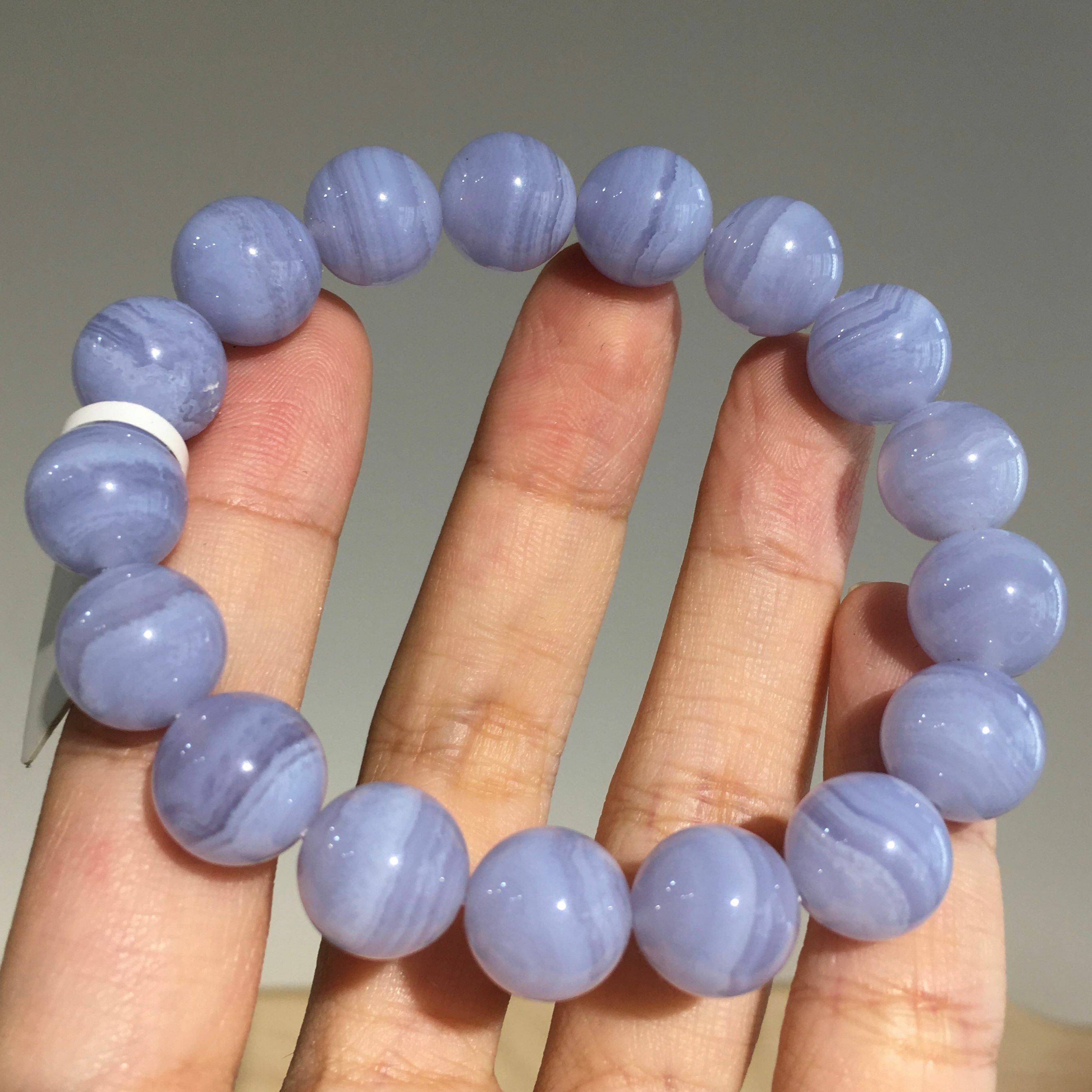 藍瑪瑙手串 84018 11.5mm