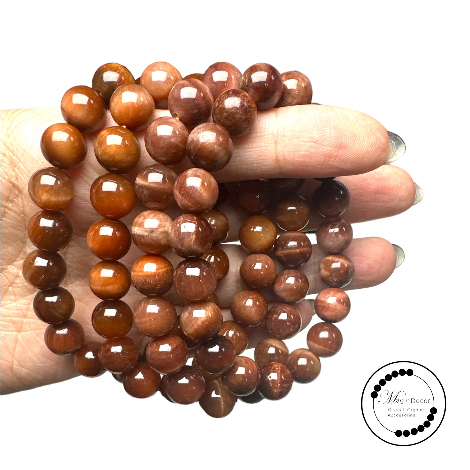 260117 - C55 10mm+火焰太陽玉化虎眼石手串