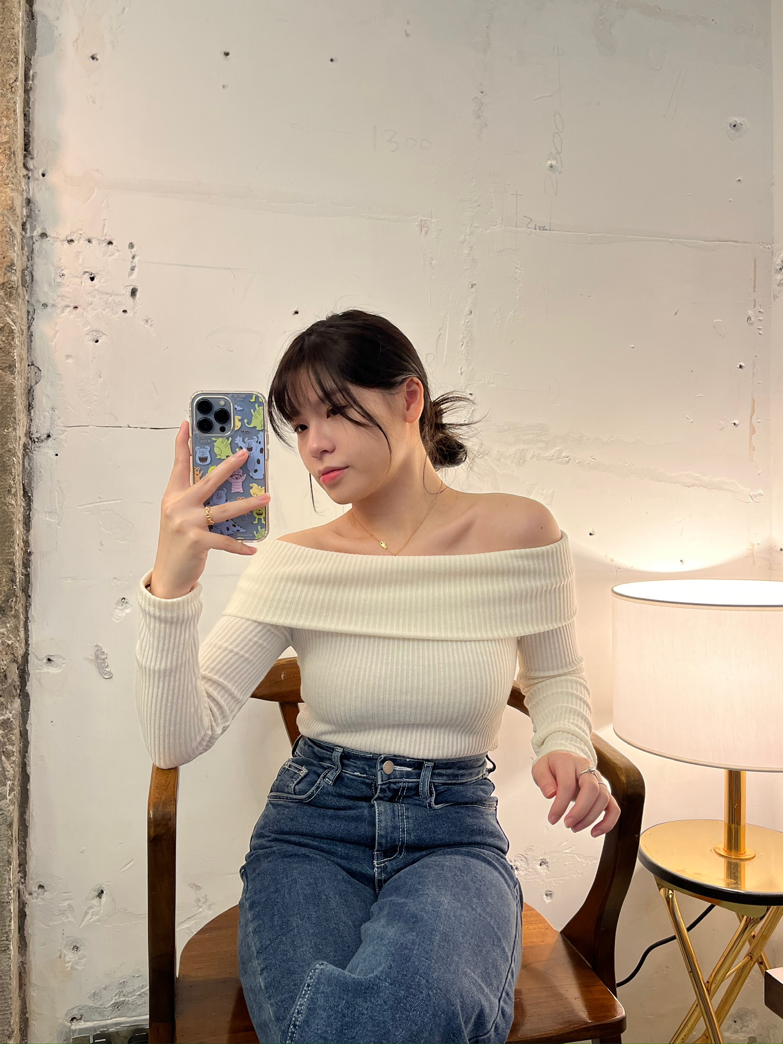 人氣款 💓 小性感之選！羅紋一字膊上衣// 兩色入